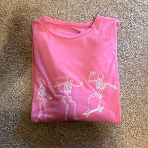 Skateboarding skeleton oversized tshirt